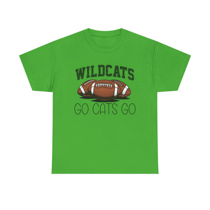 Wildcats Football Spirit Tee - Unisex Heavy Cotton T-Shirt for Fans, Game Day, Tailgating, Sports Events, Gift for Her/Him