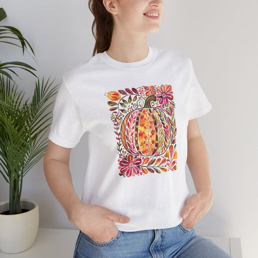 Autumn Pumpkin Tee, Cute Fall Shirt, Seasonal Shirt, Halloween Apparel, Thanksgiving Outfit, Cozy Autumn Vibes