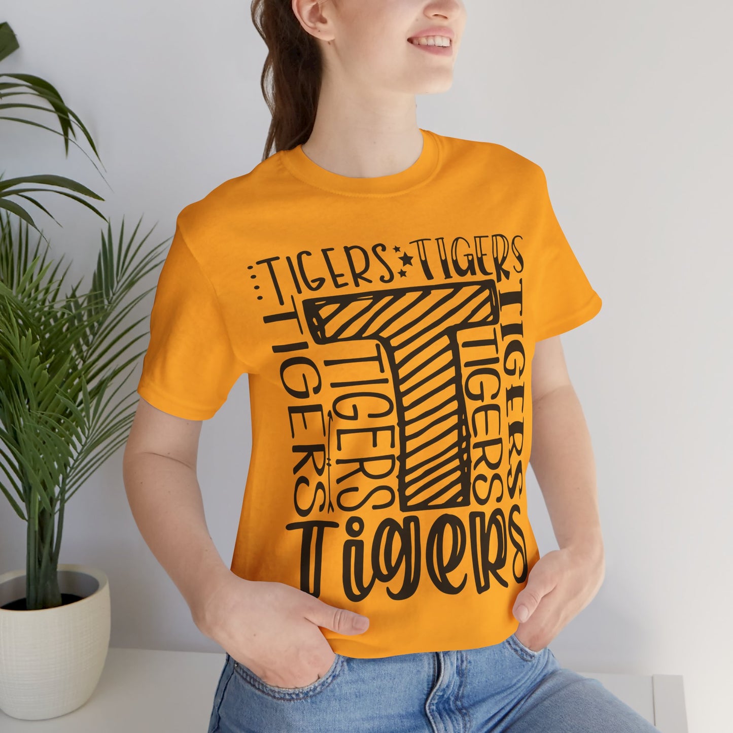 Tigers Graphic Tee, Perfect for Animal Lovers, Casual Wear, Gifts for Her, Unisex T-Shirt, College Spirit Wear, Summer Essential