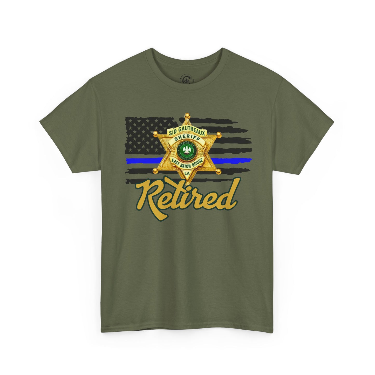 EBRSO Badge Retired Sheriff Heavy Cotton Tee, Unisex Tee, Law Enforcement Gift, Retirement Celebration T-shirt