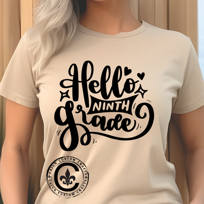 Back to School Ninth Grade Tee, Cute Teacher, Freshman Bella Canvas Unisex