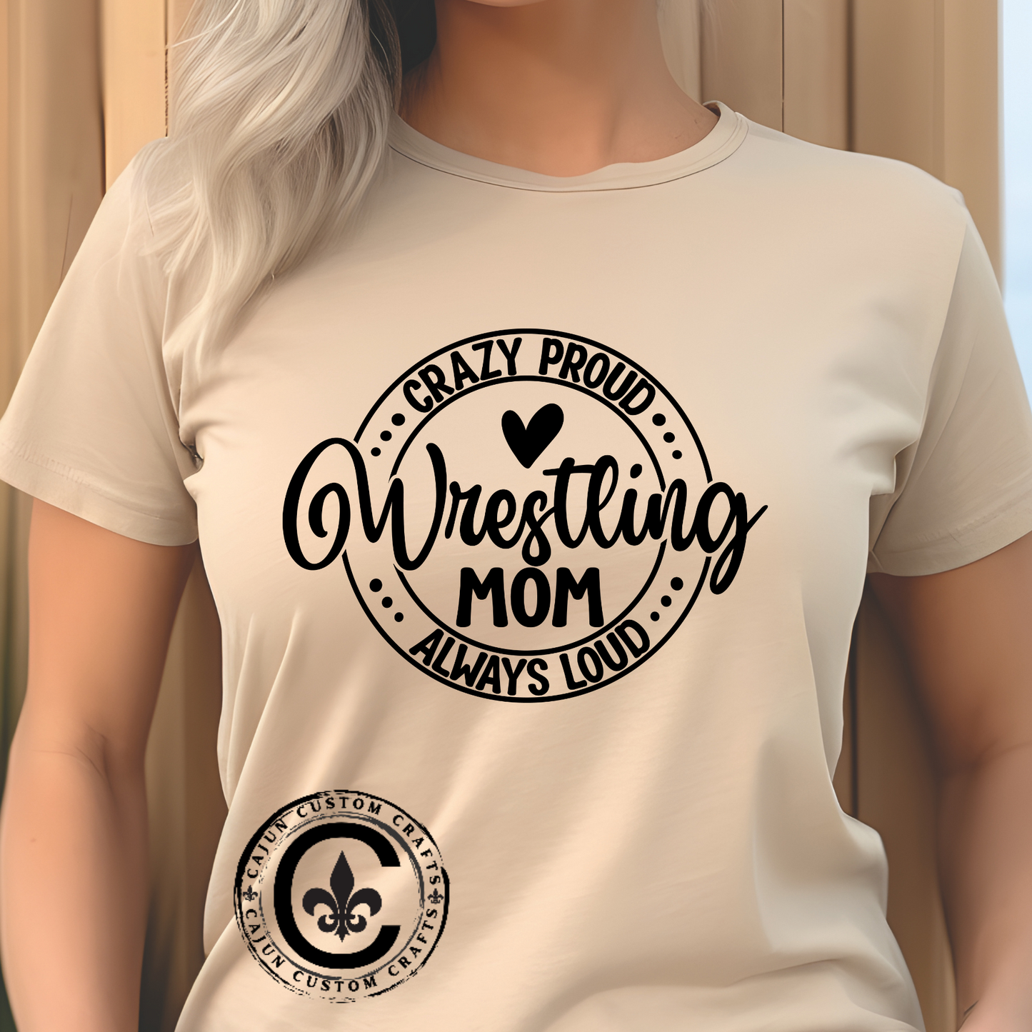 Wrestling Mom Tee, Unisex Heavy Cotton Tee, Proud Mom Shirt, Gift for Wrestling Moms, Sports Apparel, Birthday Gift