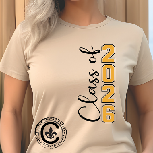 Class of 2026 Unisex Heavy Cotton Tee, Graduation Gift, School Spirit Shirt, Senior Tee, Casual Wear