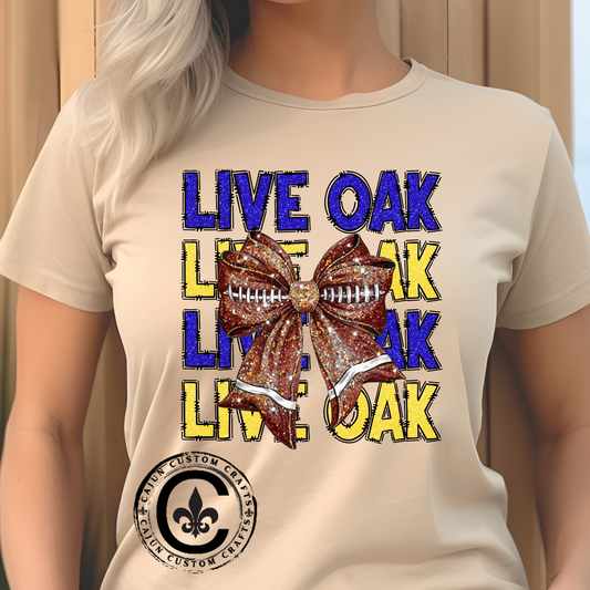Live Oak Eagles Football Tee, Unisex Cotton Shirt, Sports Fan Apparel, Game Day Outfit, Team Spirit Clothing