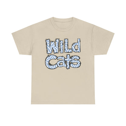 St Amant Blue Wildcats Love Unisex Tee, Cute Cotton Shirt, School Spirit Apparel, Family Gatherings, Casual Wear, Gift for Students, Personalized Designs