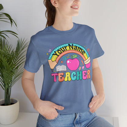 Personalized Teacher T-Shirt, Cute Teacher Gift, Back to School Shirt, Apparel, Custom Name Tee