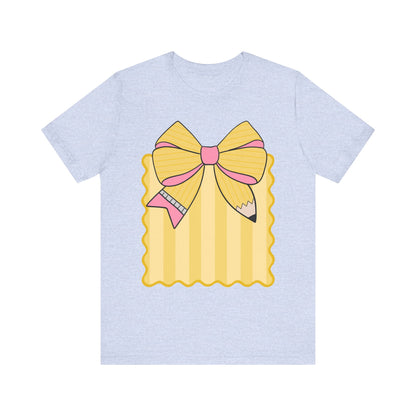 Personalized, Back to School, Pencil Bow coquette design for students, teachers, faculty, etc