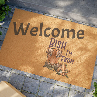 Welcome Doormat with Tiger Design, Funny Home Entry Rug, Great for Housewarming, Holiday Gifts, Unique Welcome Mat