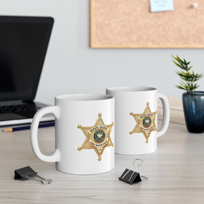 EBRSO DEPUTY, Badge, Sheriff Star Ceramic Mug, Perfect Gift for Police Officers, Law Enforcement Fans, Birthday, Holiday