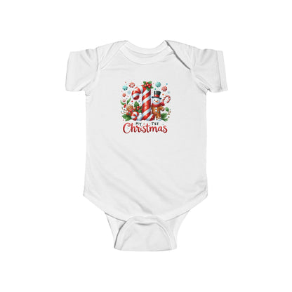 Christmas Infant Bodysuit, Cute Holiday Baby Outfit, Newborn First, 1st Christmas