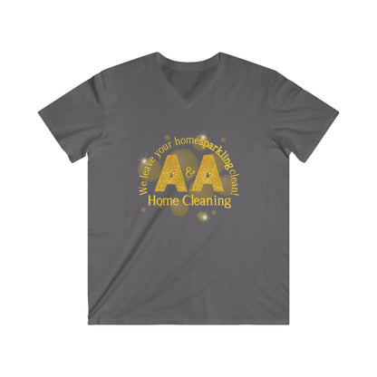 A&A, Yellow Logo on a 4th Vneck, Gildan