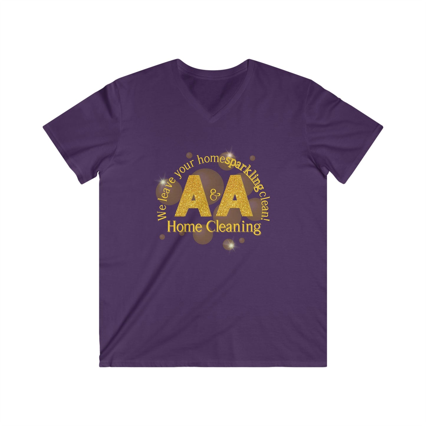 A&A, Yellow Logo on a 4th Vneck, Gildan