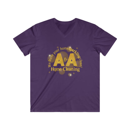 A&A, Yellow Logo on a 4th Vneck, Gildan