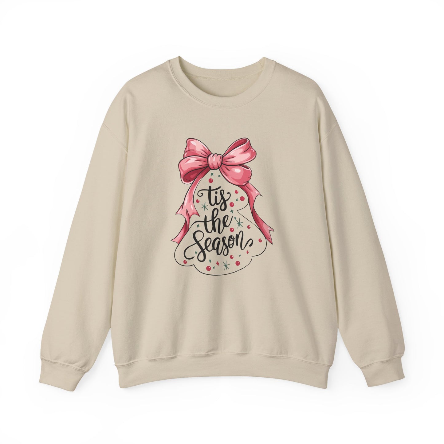 Festive Holiday Crewneck Sweatshirt - 'Tis the Season, Christmas Gift, Cozy Apparel, Winter Wear, Unisex Fashion