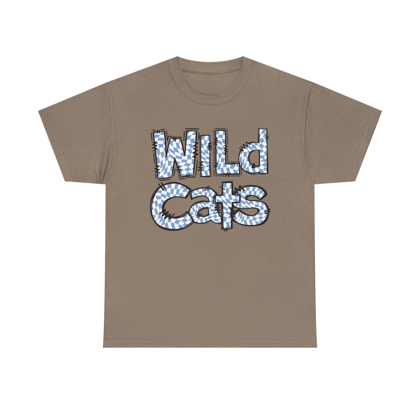 St Amant Blue Wildcats Love Unisex Tee, Cute Cotton Shirt, School Spirit Apparel, Family Gatherings, Casual Wear, Gift for Students, Personalized Designs