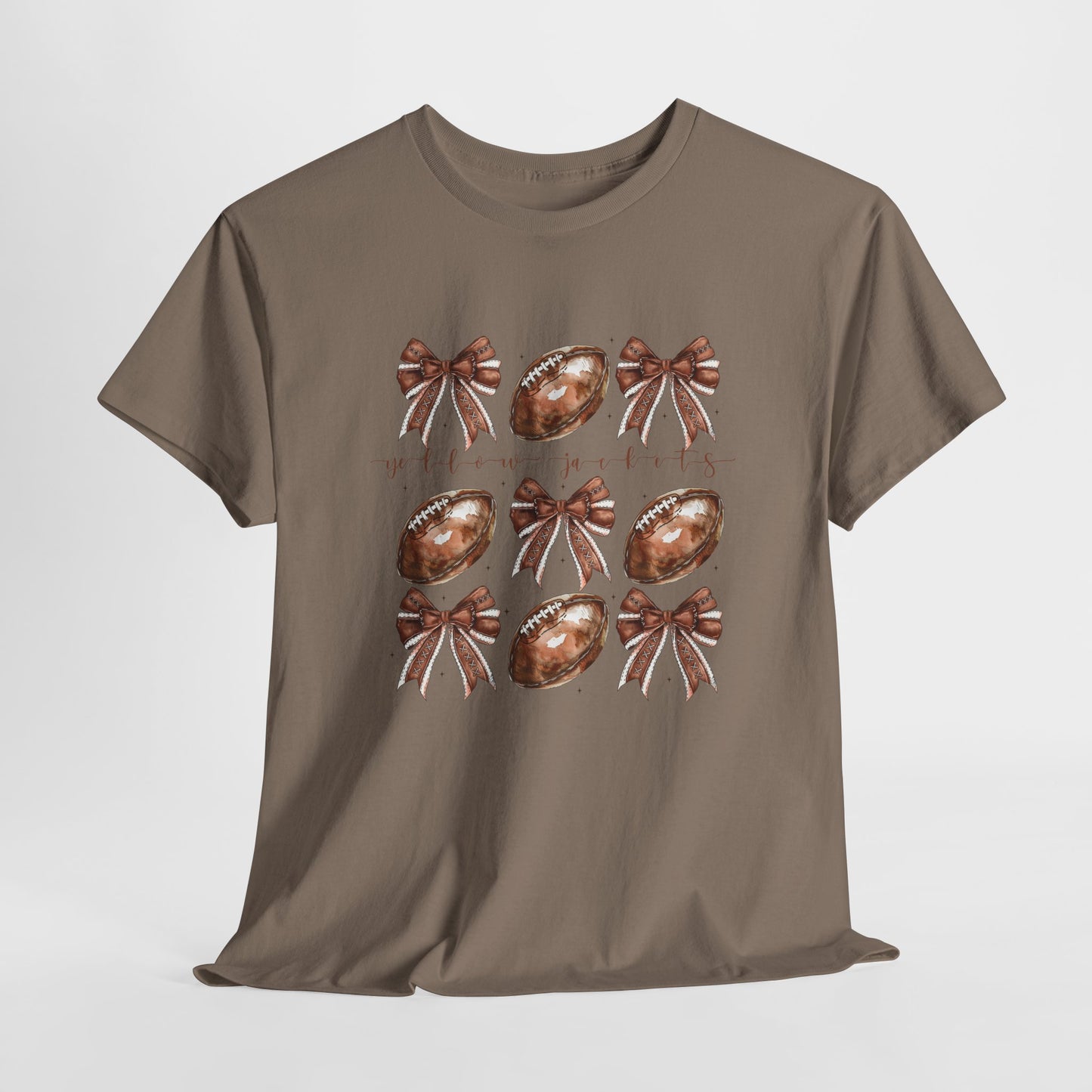 Yellow Jackets Football with bows, Tshirt, Football Season