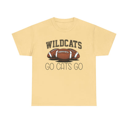 Wildcats Football Spirit Tee - Unisex Heavy Cotton T-Shirt for Fans, Game Day, Tailgating, Sports Events, Gift for Her/Him