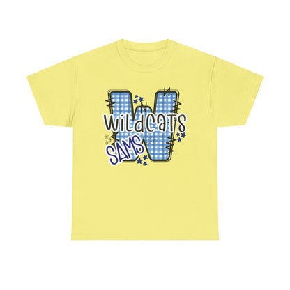 SAMS Wildcats, Whimsical on a Unisex Tshirt, St Amant Middle School