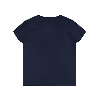 Vibrant Graphic Tee, Ladies' V-Neck T-Shirt, Fun Casual Wear, Perfect for Gifts, Everyday Style, BISH I'M FROM Louisiana