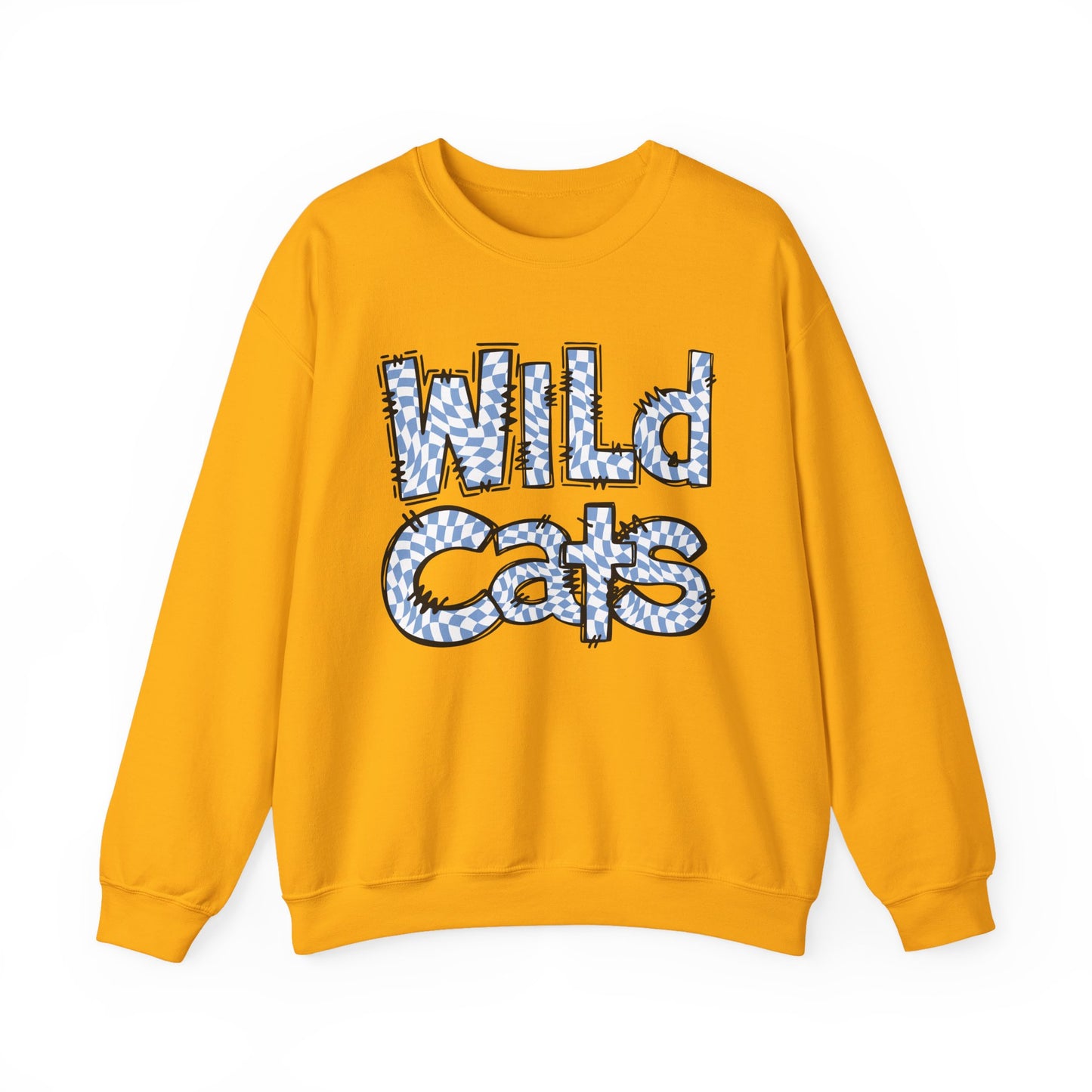 SAMS Wildcats Crewneck Sweatshirt with Heart Design, Comfortable Unisex Sweatshirt, Perfect Gift for School Spirit