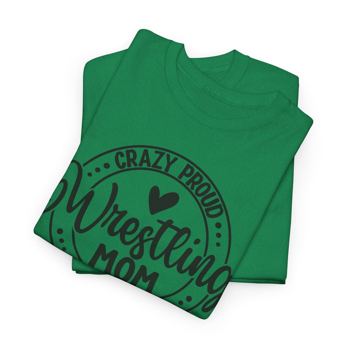 Wrestling Mom Tee, Unisex Heavy Cotton Tee, Proud Mom Shirt, Gift for Wrestling Moms, Sports Apparel, Birthday Gift