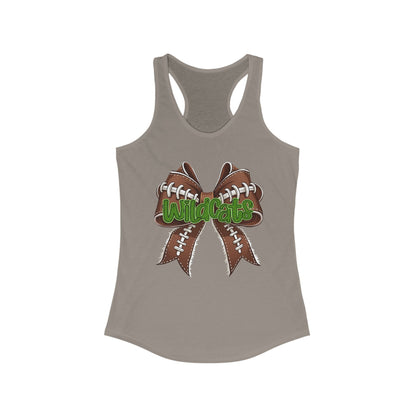 Wildcat Football Themed Women's Racerback Tank Top, Perfect for Game Day, Sports Events, Tailgating, and Everyday Wear