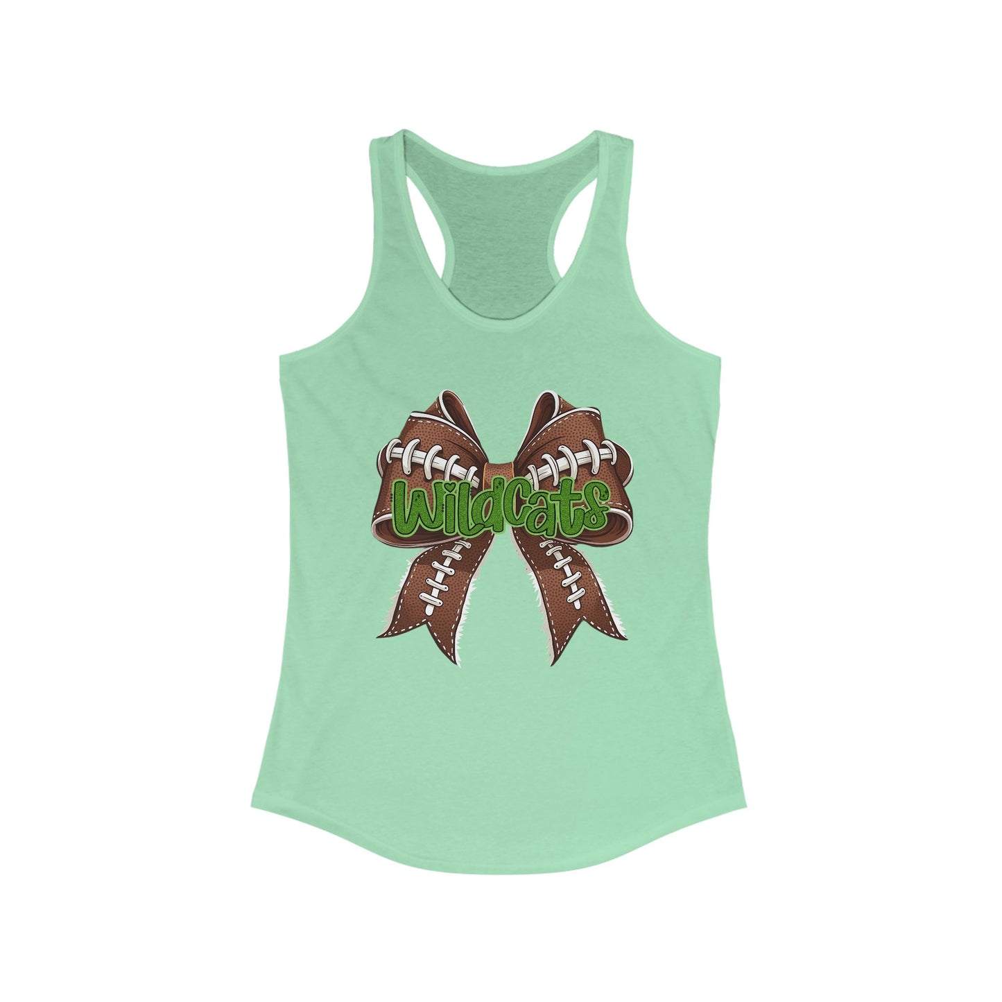 Wildcat Football Themed Women's Racerback Tank Top, Perfect for Game Day, Sports Events, Tailgating, and Everyday Wear