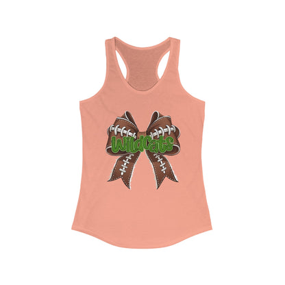 Wildcat Football Themed Women's Racerback Tank Top, Perfect for Game Day, Sports Events, Tailgating, and Everyday Wear