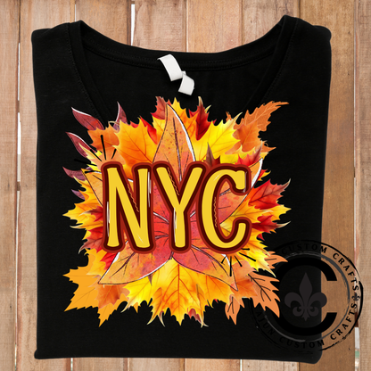 NYC Fall Leaves, Leaf Peeping  (our exclusive design!)