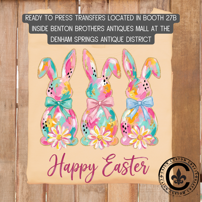 3 Bunnies dtf transfer, tshirt, tumbler, jewelry