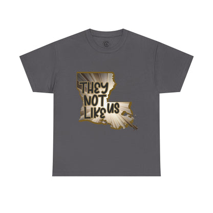 Louisiana Pride Unisex Heavy Cotton Tee | They Not Like Us, Southern Statement Shirt, Gift for Locals, Casual Wear, Streetwear