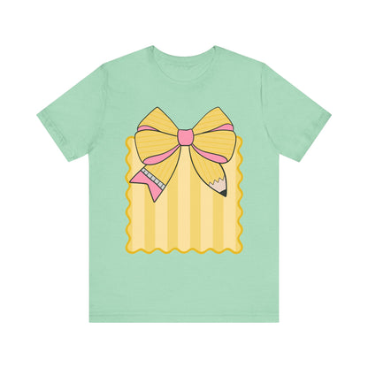 Personalized, Back to School, Pencil Bow coquette design for students, teachers, faculty, etc