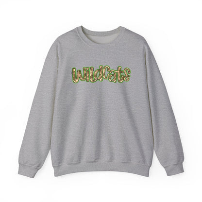 Wildcats Camo Crewneck Sweatshirt, Cozy Unisex Sweatshirt, Perfect Gift for Birthdays, Casual Wear, Wildcat Theme Apparel, Walker, La WHS, WJH