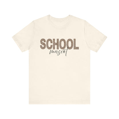 Leopard Custom School and Mascot School Spirit Tee | Unisex Short Sleeve T-Shirt for Back to School, Teachers, Students, Graduation, School Events