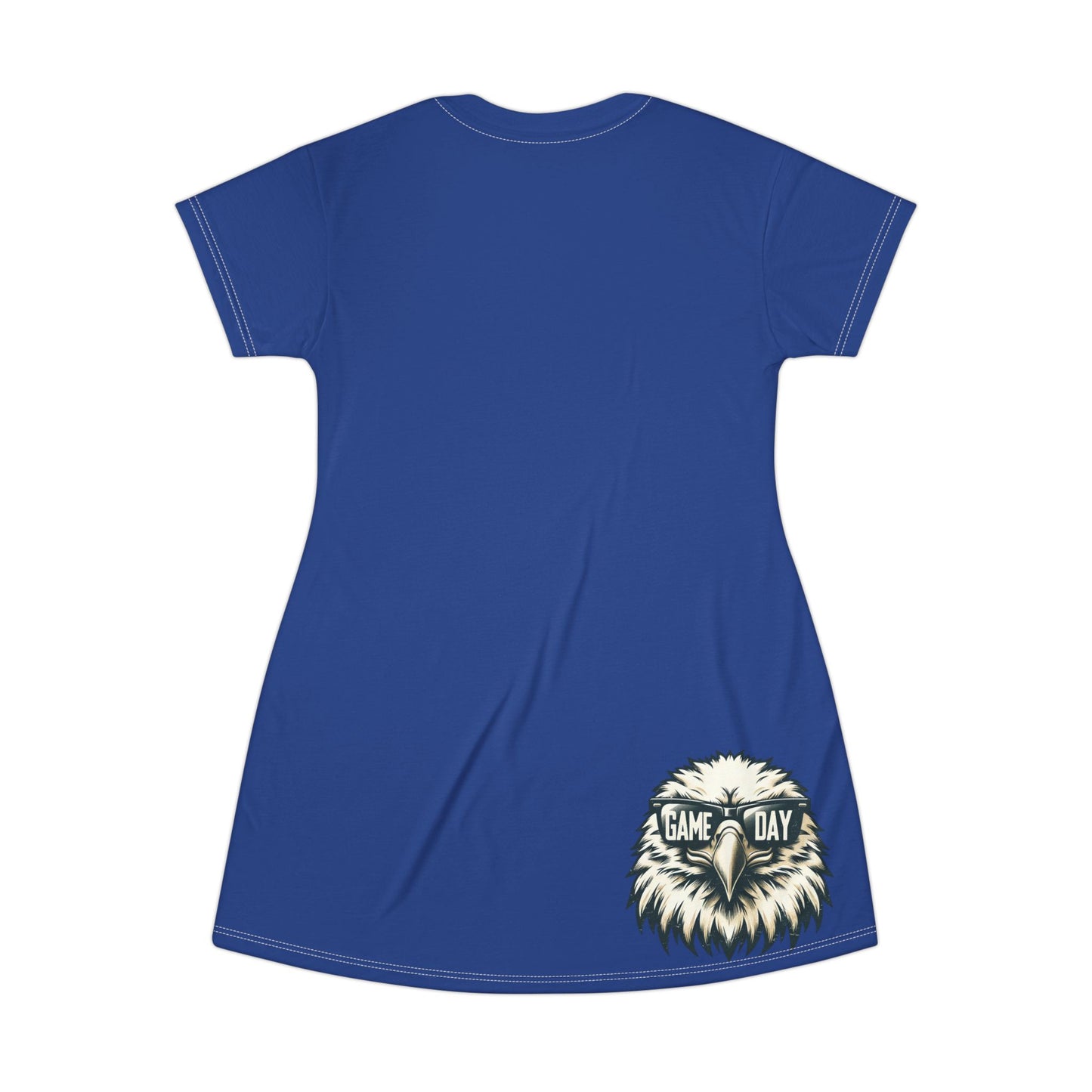 Blue Eagle, Graphic T-Shirt Dress, Cute Casual Dress,  Summer Fashion, Gift for Her, Game Day Outfit