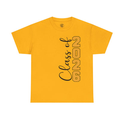 Class of 2026 Unisex Heavy Cotton Tee, Graduation Gift, School Spirit Shirt, Senior Tee, Casual Wear