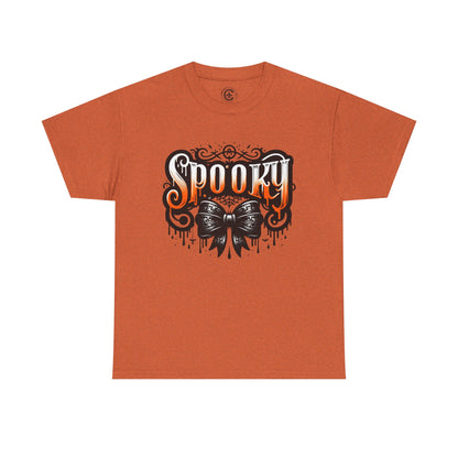 Spooky Themed Unisex Heavy Cotton Tee, Halloween Shirt, Fall Fashion, Ghostly Tee, Graphic Tee, Casual Wear
