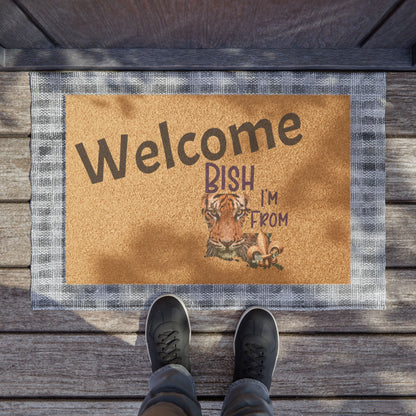 Welcome Doormat with Tiger Design, Funny Home Entry Rug, Great for Housewarming, Holiday Gifts, Unique Welcome Mat