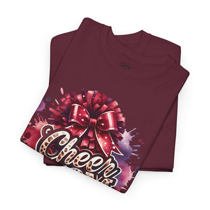 Cheer Mom Unisex Heavy Cotton Tee | Cheerleading Gift, Sports Apparel, Team Spirit Shirt, Mom T-Shirt, Game Day Outfit