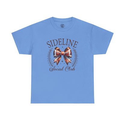 Sideline Social Club Tee, Unisex Heavy Cotton Shirt, Perfect for Game Days, Sports Fans, Casual Wear, Unique Gift Idea, Football
