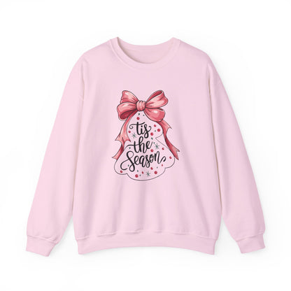 Festive Holiday Crewneck Sweatshirt - 'Tis the Season, Christmas Gift, Cozy Apparel, Winter Wear, Unisex Fashion