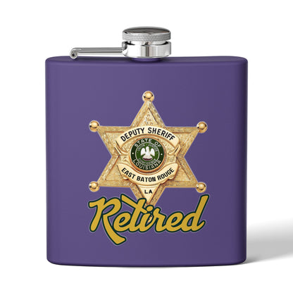 Retired Deputy Sheriff Flask, 6oz | Personalized Gift for Retirees, Law Enforcement, Hikers, Unique Party Favor, Custom Flask, [...]