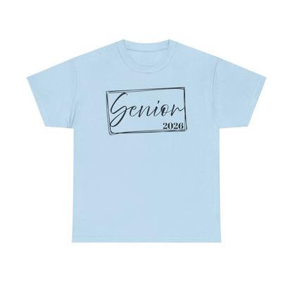 Senior 2026 Unisex Heavy Cotton Tee, Back to School Shirt, Teacher Gift, Kids Clothing, Classroom Style, Educational Apparel