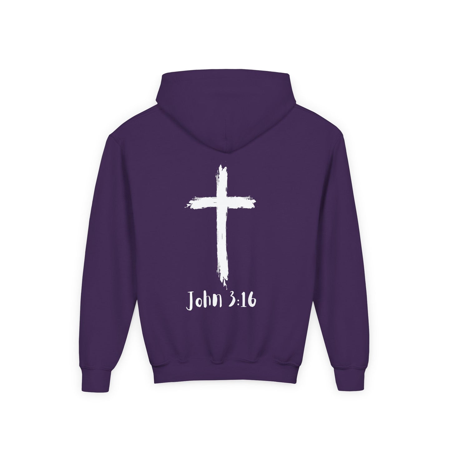 Thank you Jesus, John 3:16 Youth Heavy Blend Hooded Sweatshirt, Thank U Jesus Faith Hoodie, Christian Youth Apparel, Religious Gift for Teens, John 3:16 Inspired