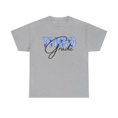 Third Grade Unisex Heavy Cotton Tee, Back to School Shirt, Teacher Gift, Kids Clothing, Classroom Style, Educational Apparel