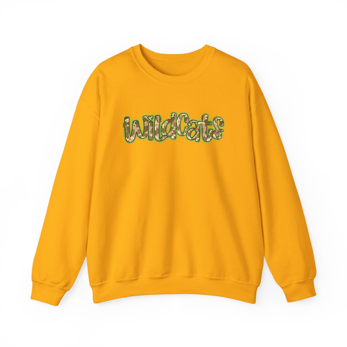 Wildcats Camo Crewneck Sweatshirt, Cozy Unisex Sweatshirt, Perfect Gift for Birthdays, Casual Wear, Wildcat Theme Apparel, Walker, La WHS, WJH