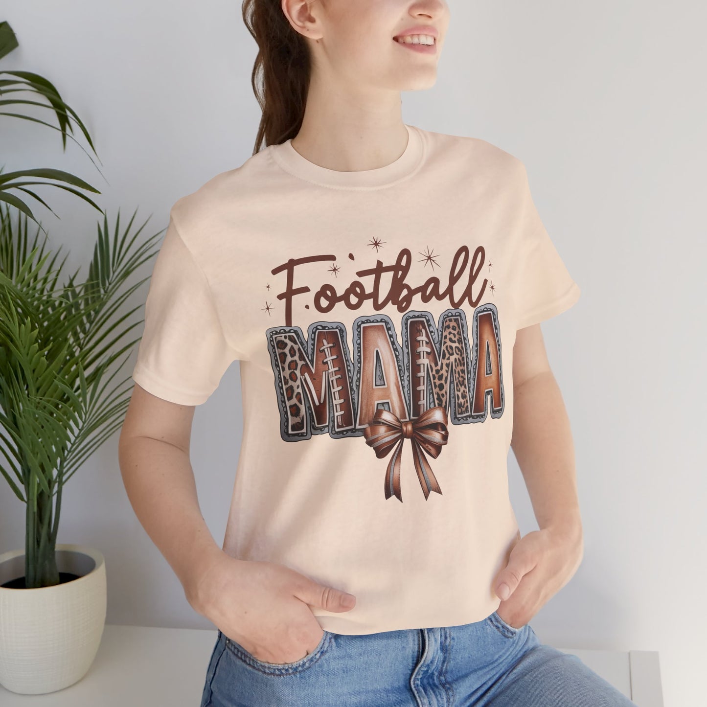 Football Mama Tee, Unisex Short Sleeve Shirt for Sports Moms, Cute Gift for Game Day, Football Season Apparel