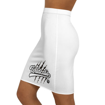 White Wildcats Women's Pencil Skirt, Stylish Skirt, Fun Night Out, Go Cats Go