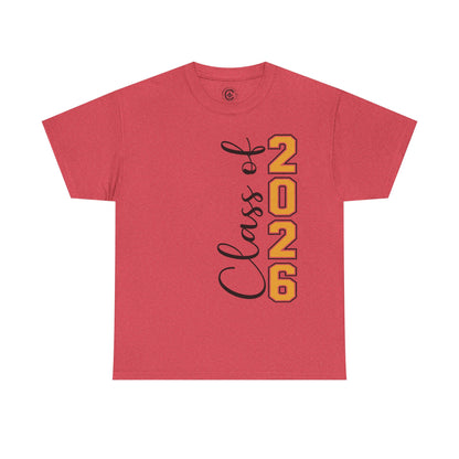 Class of 2026 Unisex Heavy Cotton Tee, Graduation Gift, School Spirit Shirt, Senior Tee, Casual Wear