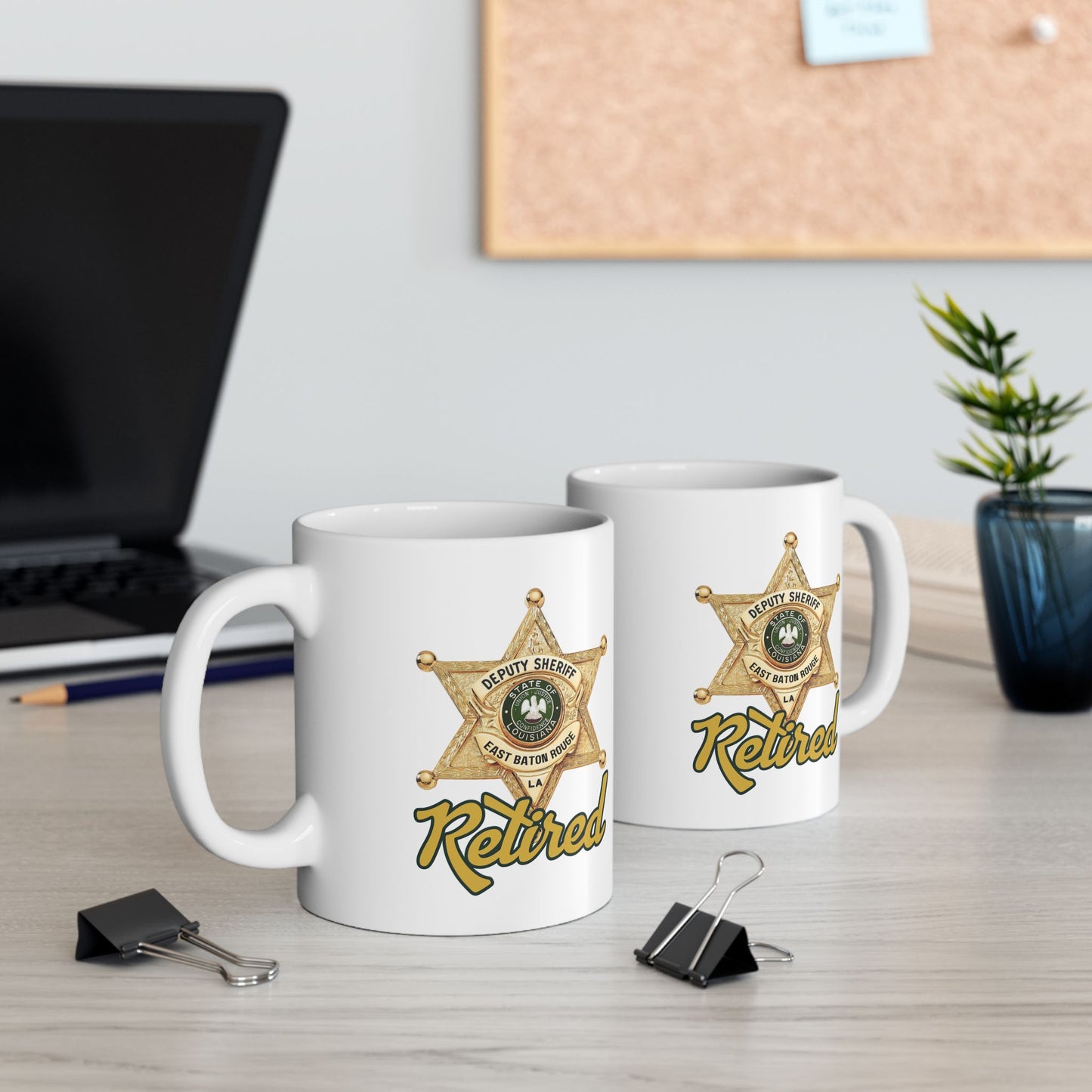 EBRSO DEPUTY, Badge, Sheriff Star Ceramic Mug, Perfect Gift for Police Officers, Law Enforcement Fans, Birthday, Holiday